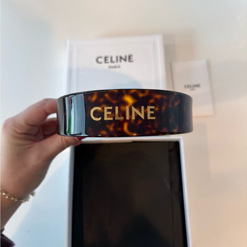 Celine Brown Tortoise Hairband - Picture 3 of 5
